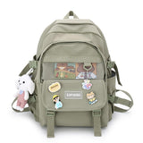 Gothslove Cute Backpacks Kawaii Backpack for Girl School Bag Waterproof Travel College Bookbag Black Nylon Women Backpacks