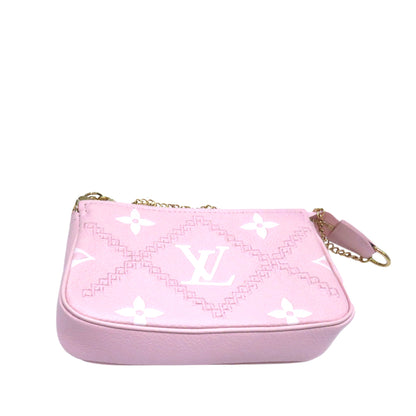 Louis Vuitton Broderies Pochette Accessoires Mini Pink Giant Monogram Empreinte