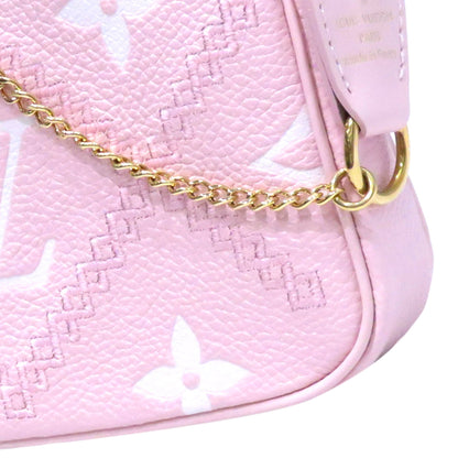 Louis Vuitton Broderies Pochette Accessoires Mini Pink Giant Monogram Empreinte