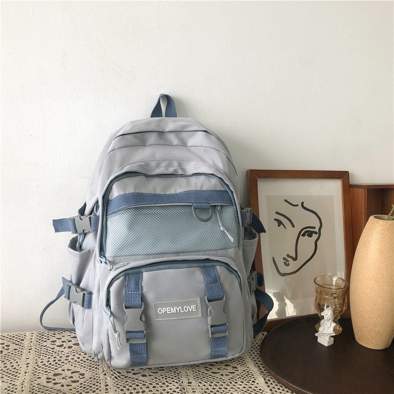 Gothslove Women Black Backpacks Nylon Waterproof backpacks for Teen Girls School Bag Students Bookbag Travel Backpack
