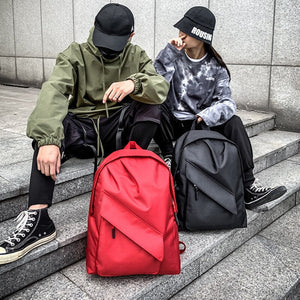 Gothslove Cool Black Backpacks for Men Unisex Travel Aesthetic Backpacks Oxford Waterproof Backpack Student Schoolbag
