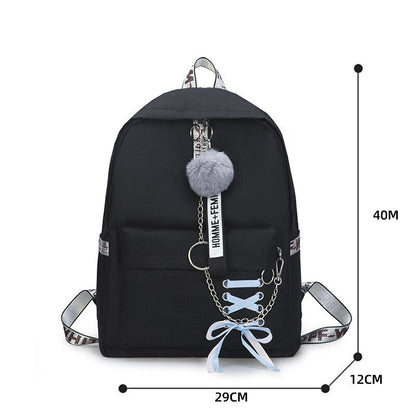 Women Backpacks 5 Set School Backpack Korean Design College School Bags Shoulder Bag