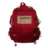 Gothslove Black Collegiate Backpack Oxford Large Capacity School Bags for Teenage Girls Travel Laptop Bookbags