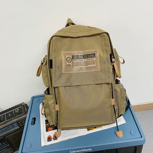Gothslove Black Collegiate Backpack Oxford Large Capacity School Bags for Teenage Girls Travel Laptop Bookbags