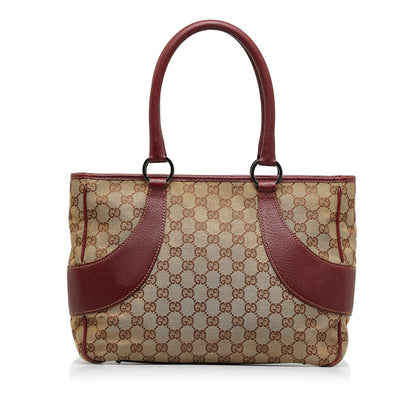 Tan Gucci GG Canvas Tote Bag