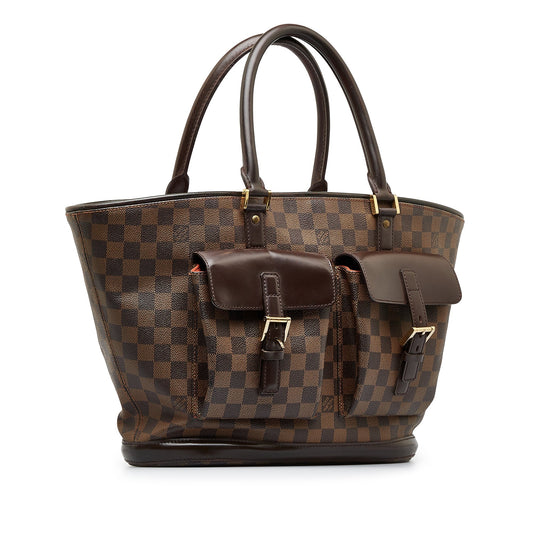 Brown Louis Vuitton Damier Ebene Manosque GM Tote Bag