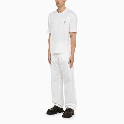 Prada White Cotton Trousers Men