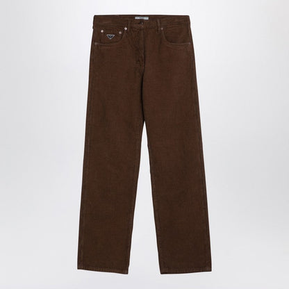 Prada Caramel-Coloured Corduroy Trousers Women