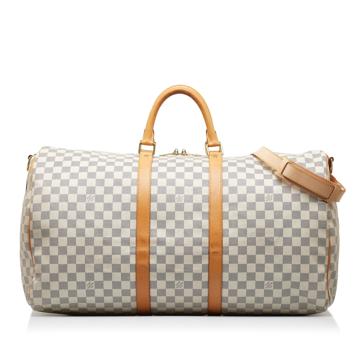 LOUIS VUITTON Damier Azur Keepall Bandouliere 55 Travel Bag