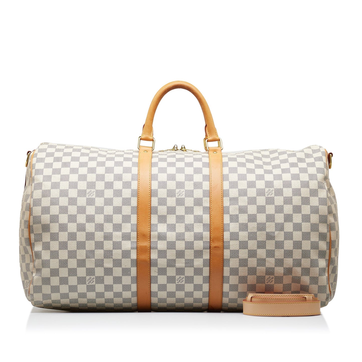 LOUIS VUITTON Damier Azur Keepall Bandouliere 55 Travel Bag