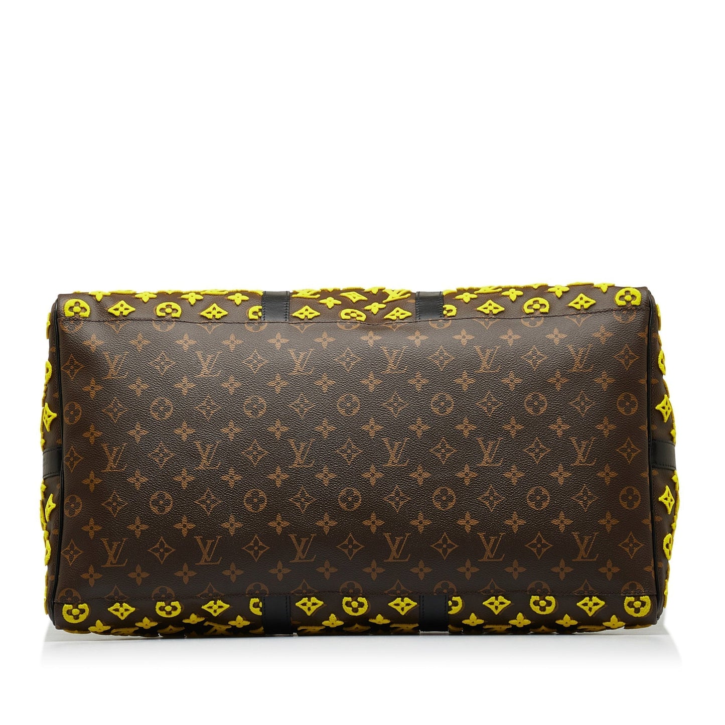 LOUIS VUITTON Monogram Tuffetage Triangle Keepall Bandouliere 50 Travel Bag