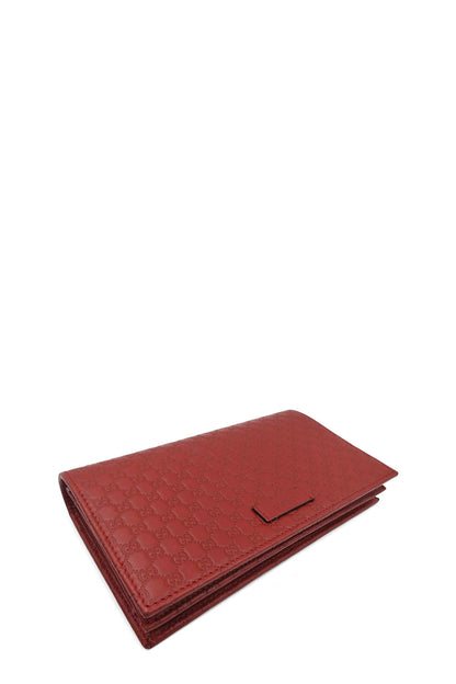 Microguccissima Wallet on Strap Red