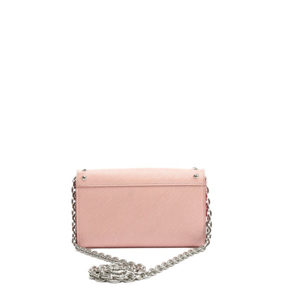 LOUIS VUITTON Epi Leather Twist Studded Wallet on Chain PM Pink