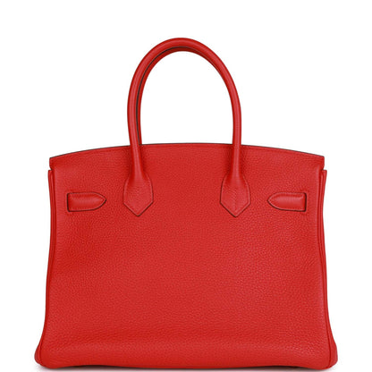 Top Quality Hermes Birkin 30 Rouge de Coeur Togo Gold Hardware