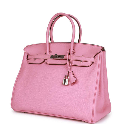 Top Quality Hermes Birkin 35 Bubblegum Togo Palladium Hardware