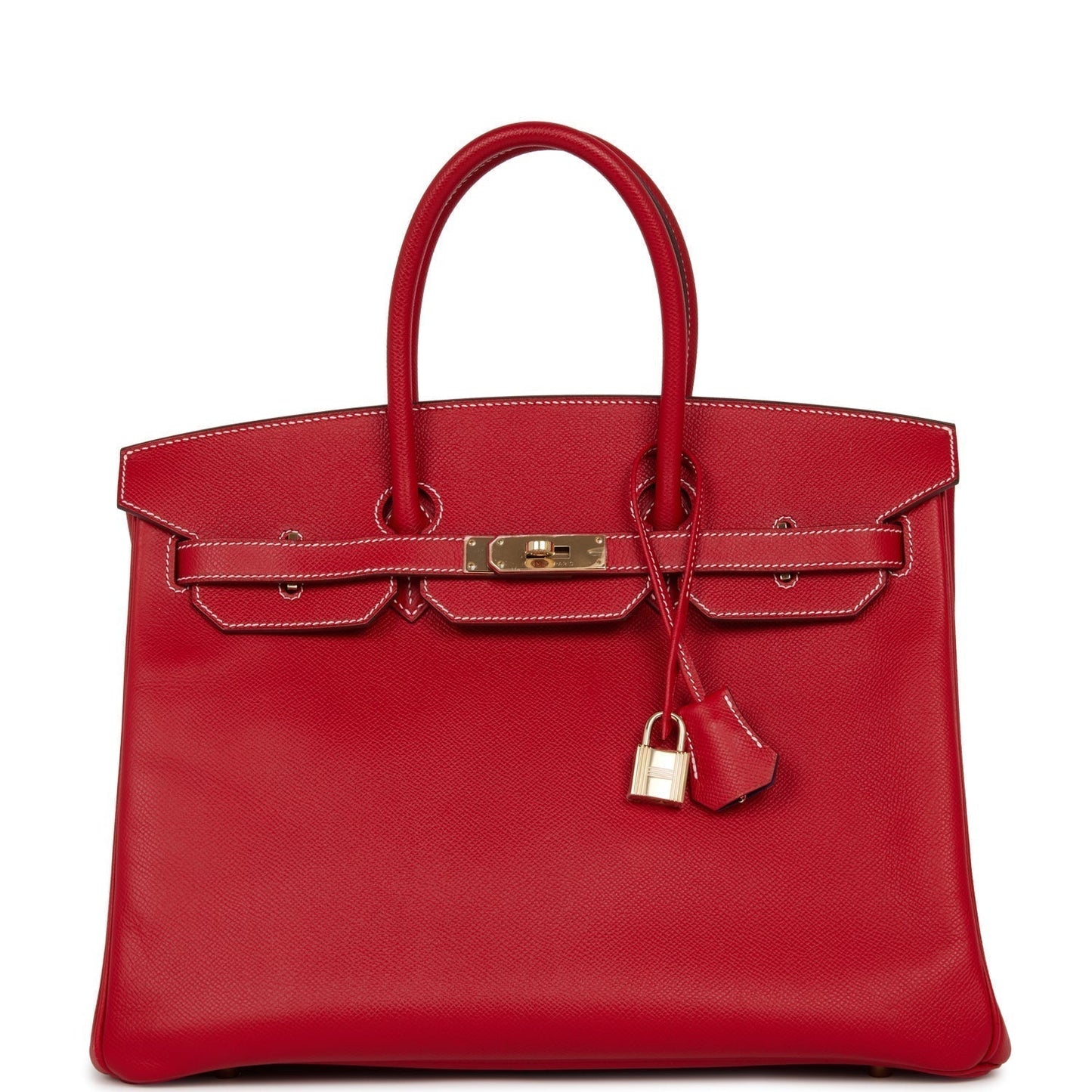 Top Quality Hermes Birkin 35 Rouge Casaque Candy Epsom Permabrass Hardware