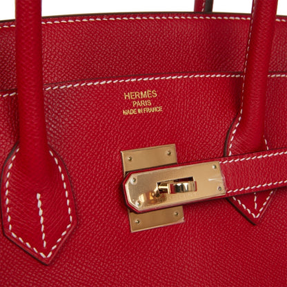 Top Quality Hermes Birkin 35 Rouge Casaque Candy Epsom Permabrass Hardware