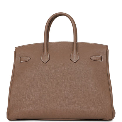 Top Quality Hermes Birkin 35 Etoupe Togo Palladium Hardware