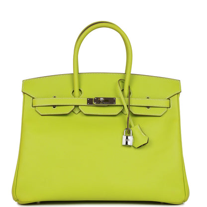 Top Quality Hermes Birkin 35 Kiwi Candy Epsom Palladium Hardware