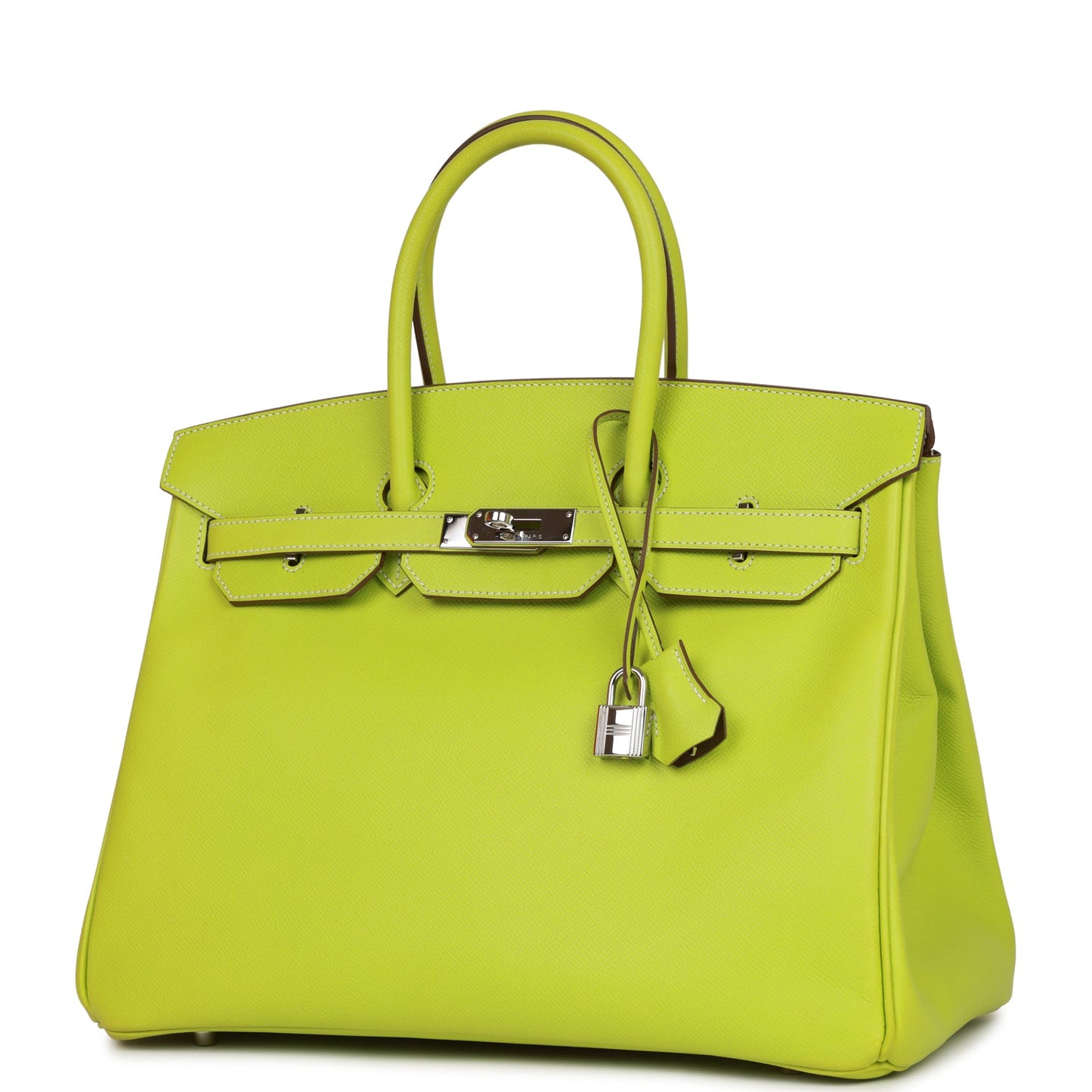 Top Quality Hermes Birkin 35 Kiwi Candy Epsom Palladium Hardware