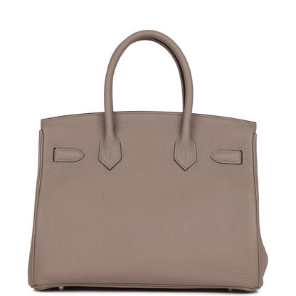 Top Quality Hermes Birkin 30 Gris Asphalte Togo Palladium Hardware