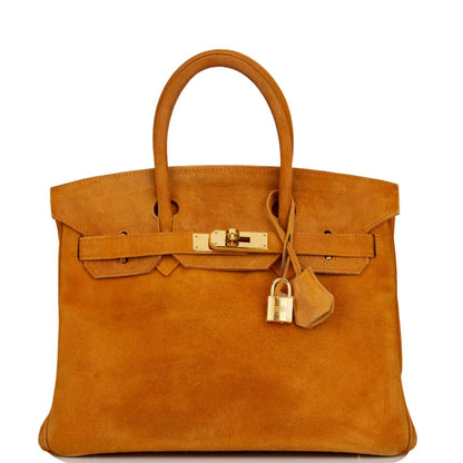 Top Quality Vintage Hermes Birkin 30 Orange H Doblis Gold Hardware