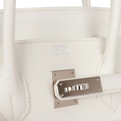 Top Quality Hermes Birkin 35 White Gulliver and Toile H Palladium Hardware