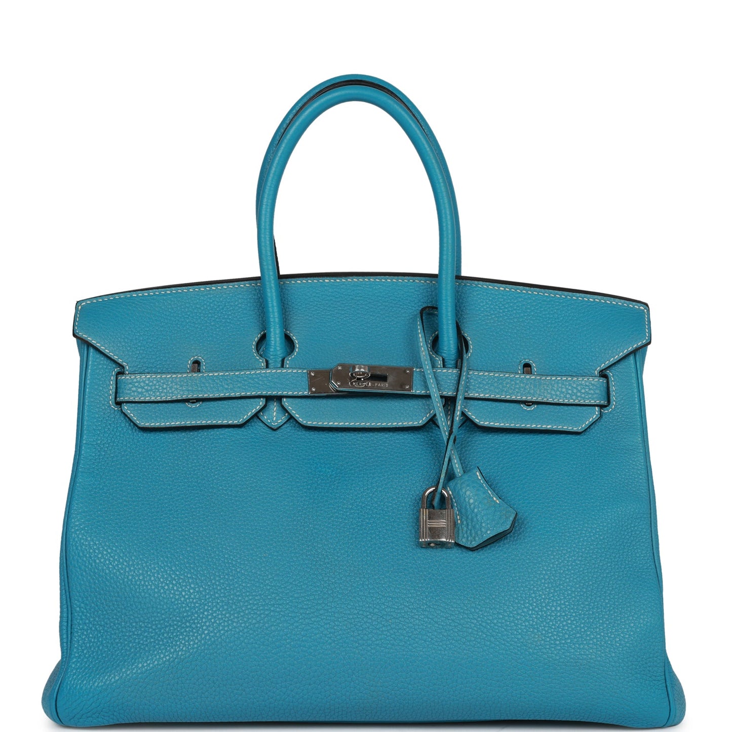 Top Quality Hermes Birkin 35 Bleu Jean Togo Palladium Hardware