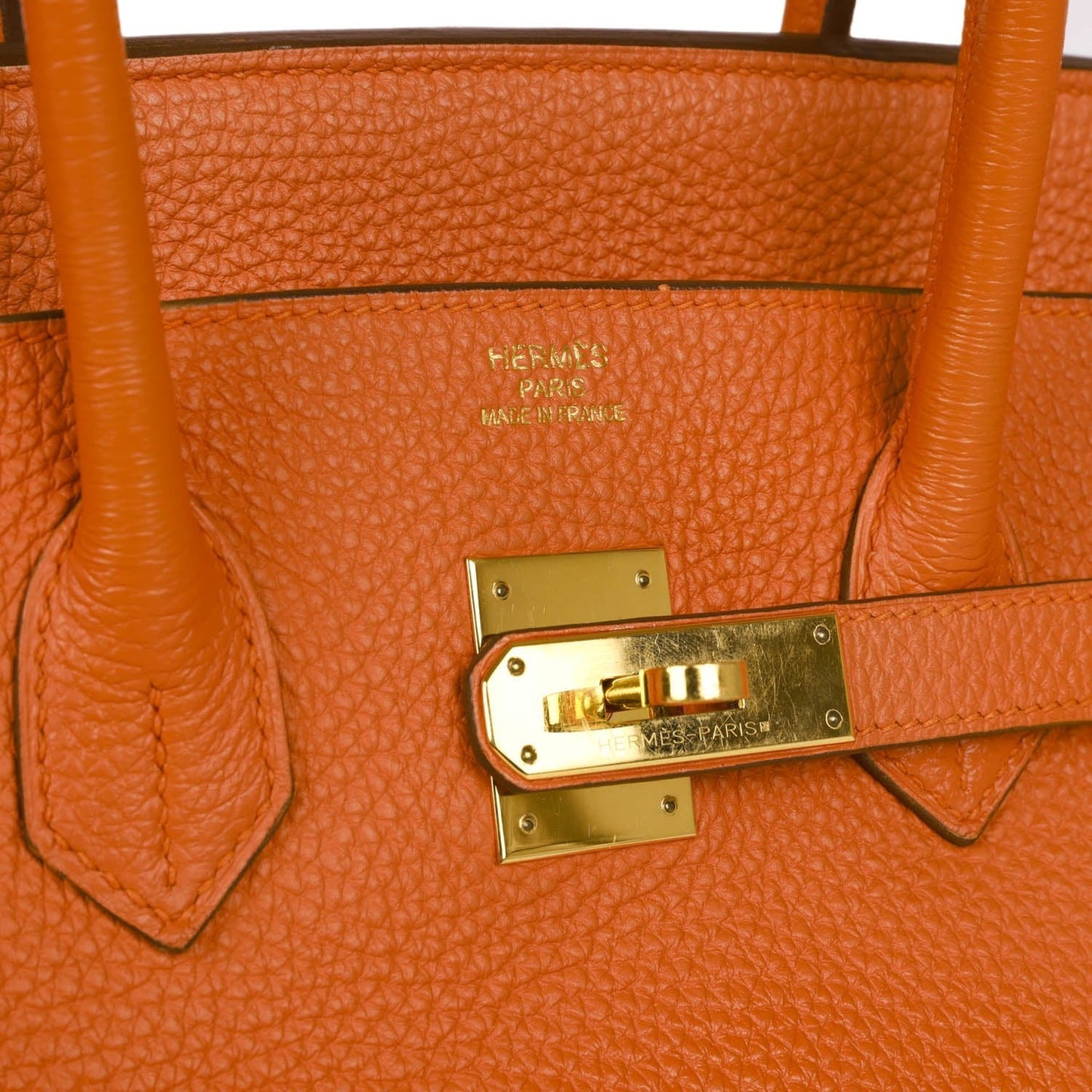 Top Quality Hermes Birkin 35 Orange H Togo Gold Hardware