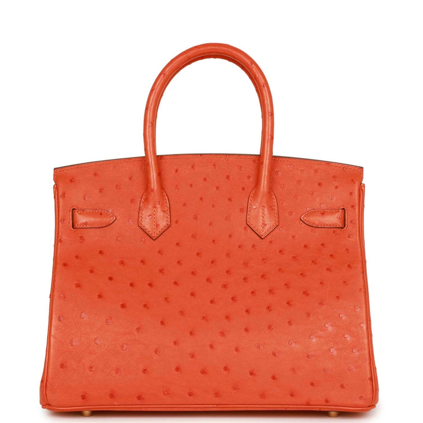 Top Quality Hermes Birkin 30 Tangerine Ostrich Gold Hardware