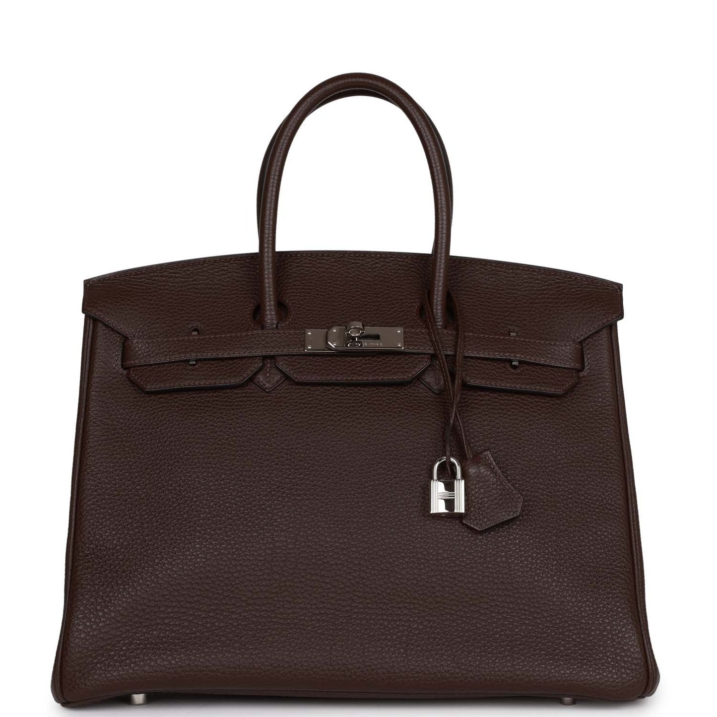 Top Quality Hermes Birkin 35 Chocolate Togo Palladium Hardware