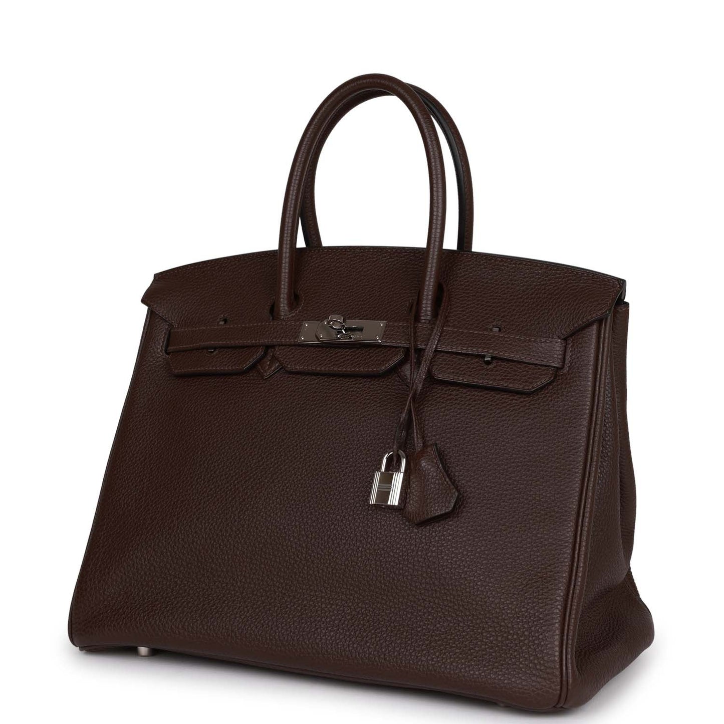 Top Quality Hermes Birkin 35 Chocolate Togo Palladium Hardware