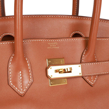 Top Quality Hermes Birkin 30 Fauve Swift Gold Hardware