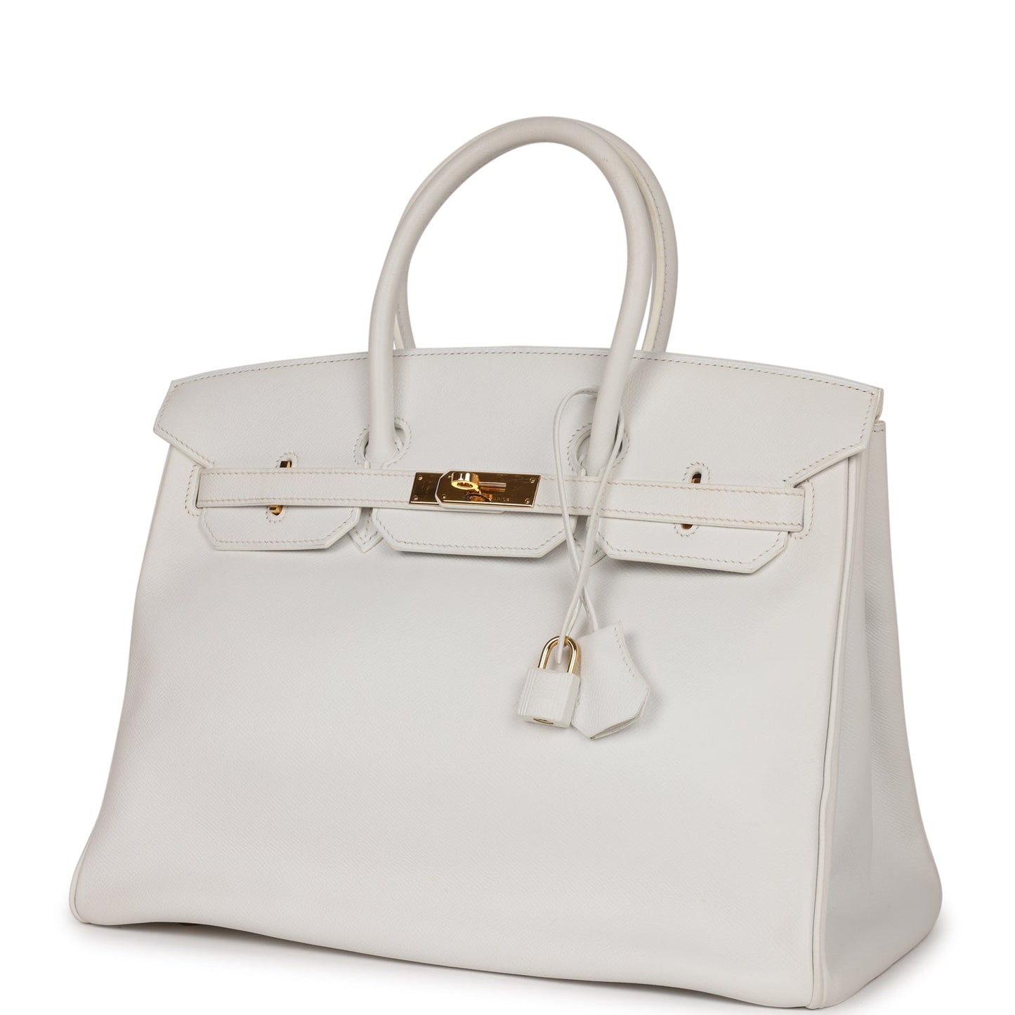 Top Quality Hermes Birkin 35 White Epsom Gold Hardware