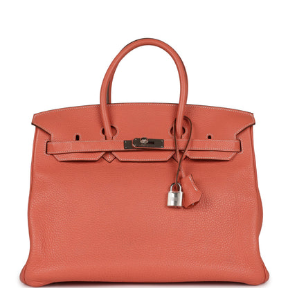 Top Quality Hermes Birkin 35 Crevette Clemence Palladium Hardware