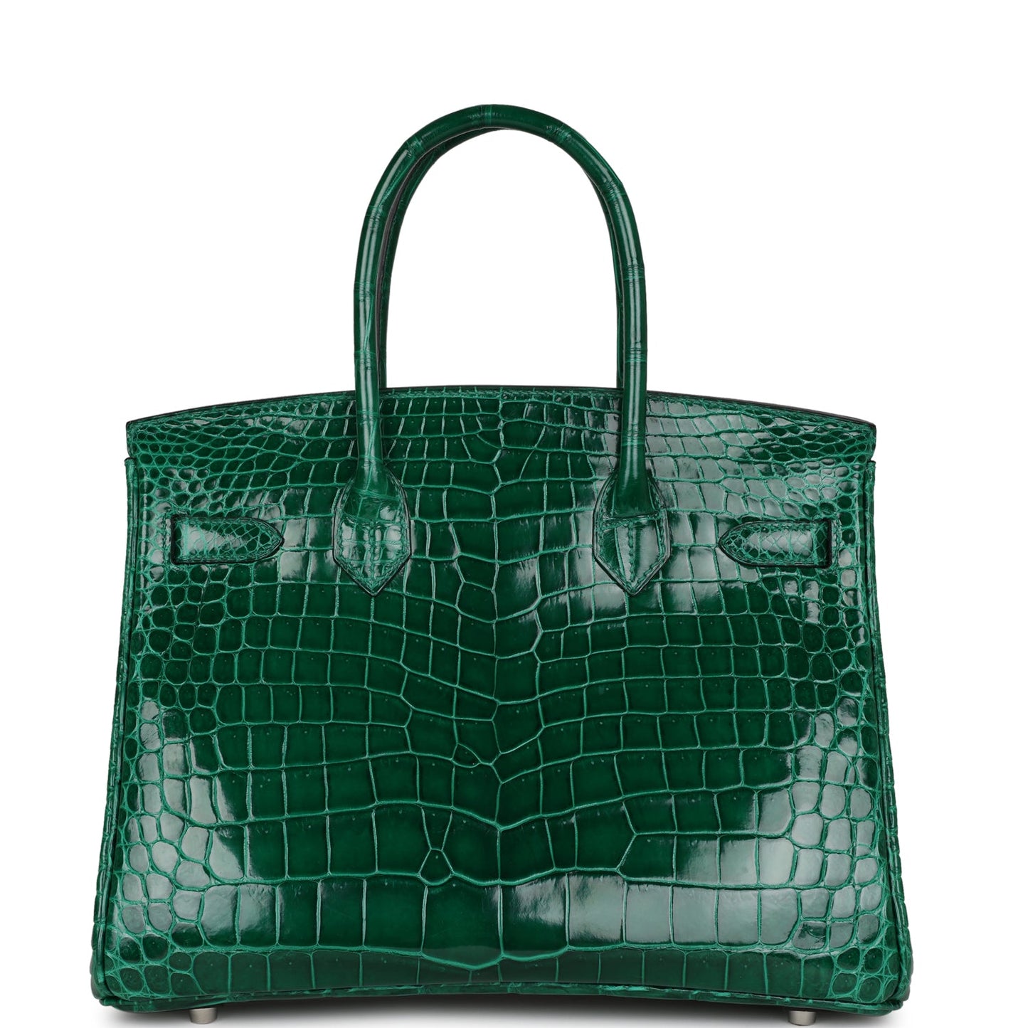 Top Quality Hermes Birkin 30 Emerald Shiny Niloticus Crocodile Palladium Hardware