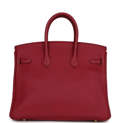 Top Quality Hermes Birkin 25 Rubis Togo Gold Hardware