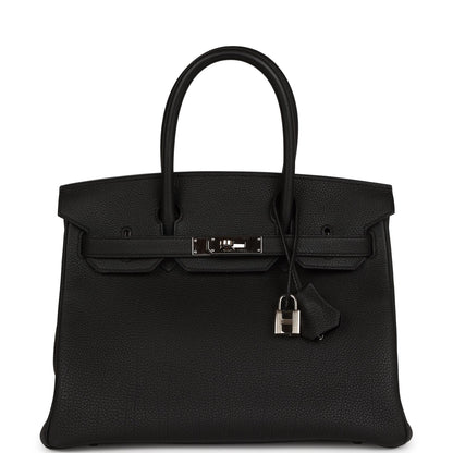 Top Quality Hermes Birkin 30 Black Togo Palladium Hardware