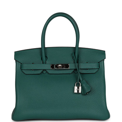 Top Quality Hermes Birkin 30 Malachite Togo Palladium Hardware