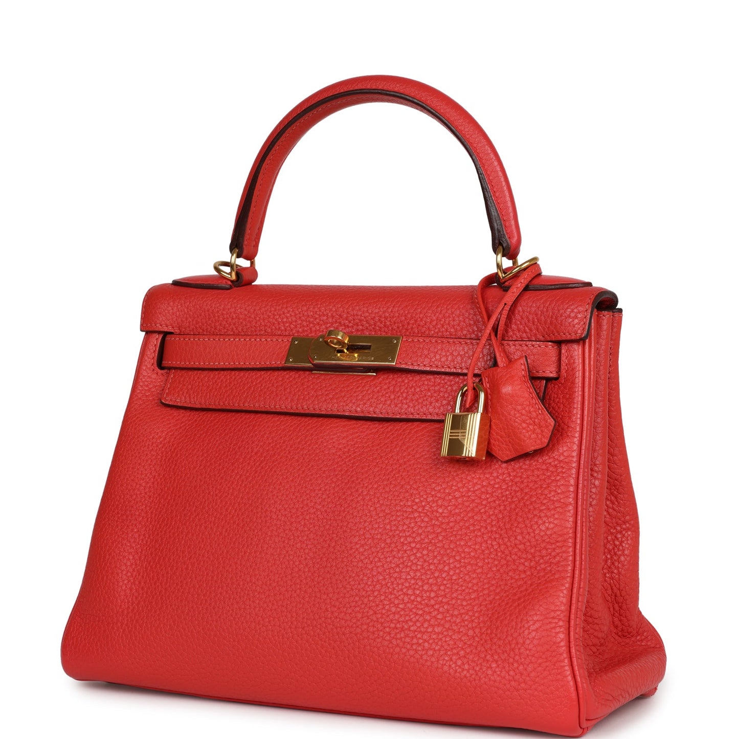 Top Quality Hermes Kelly Retourne 28 Rouge Pivoine Togo Gold Hardware