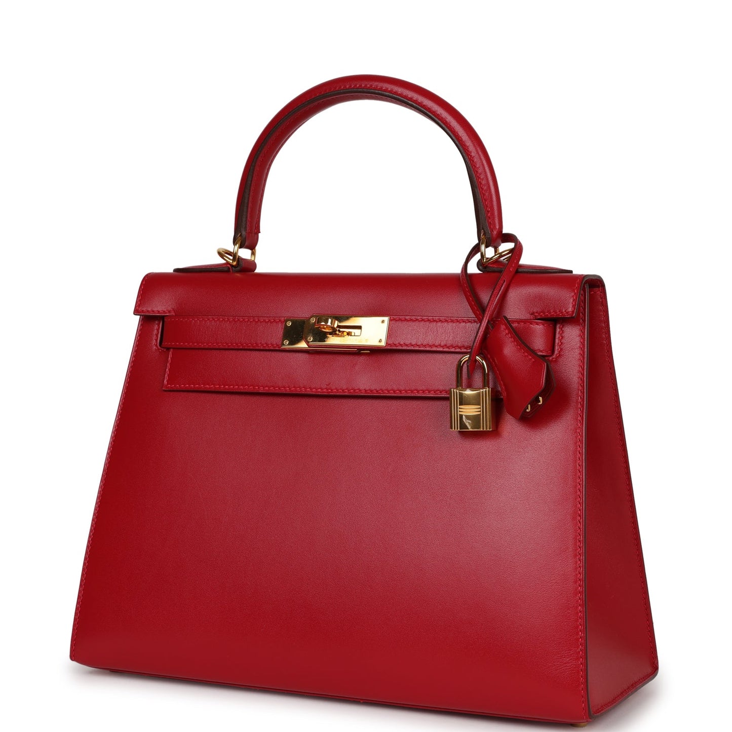 Top Quality Hermes Kelly Sellier 28 Rouge Vif Tadelakt Gold Hardware