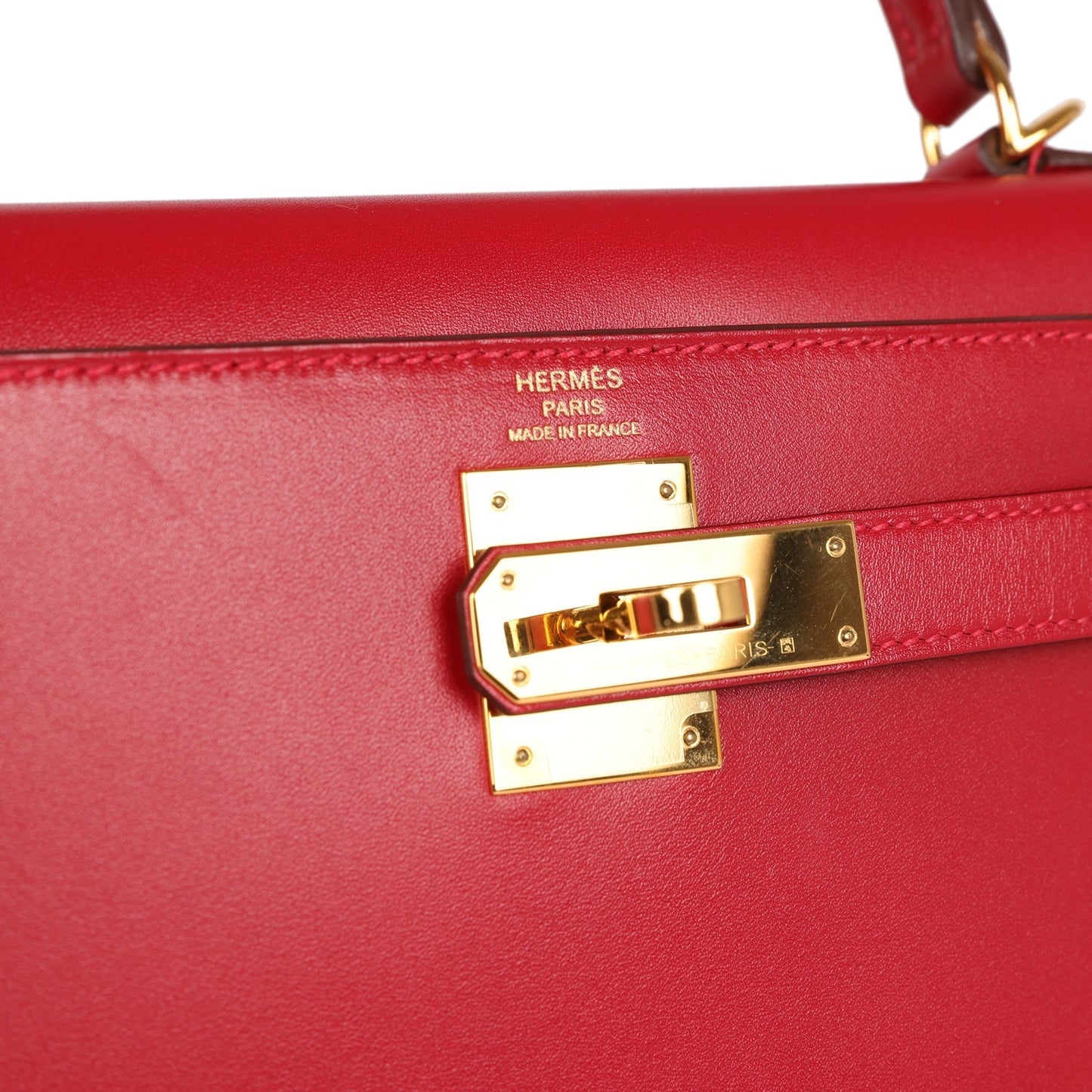 Top Quality Hermes Kelly Sellier 28 Rouge Vif Tadelakt Gold Hardware