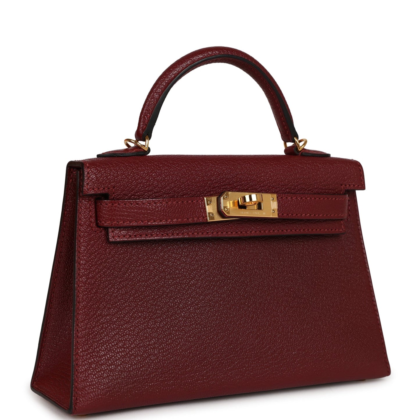 Top Quality Hermes Kelly 20 Rouge Grenat Chevre Gold Hardware