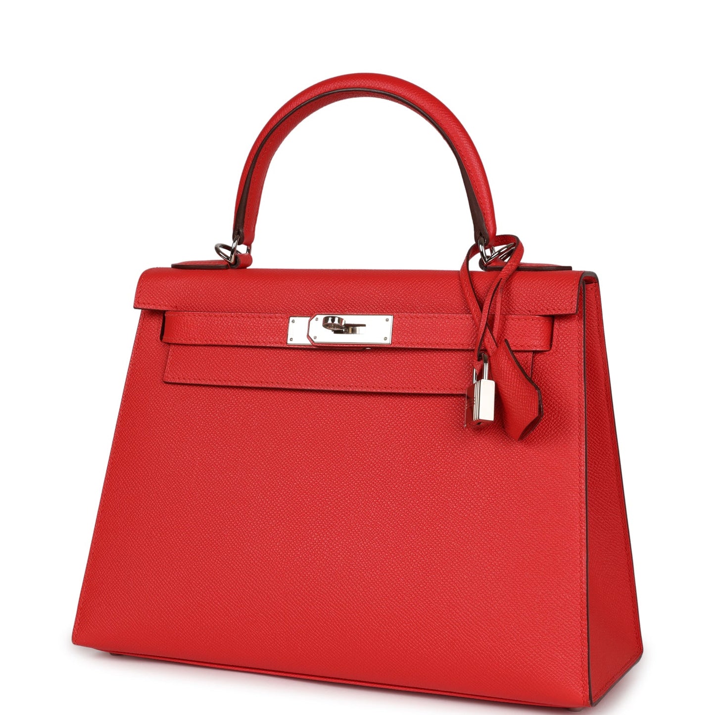 Top Quality Hermes Kelly Sellier 28 Rouge Tomate Epsom Palladium Hardware