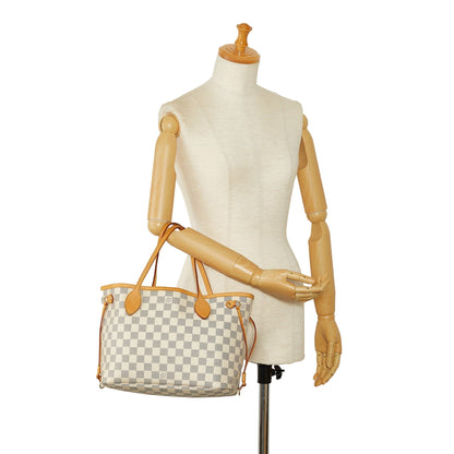 LOUIS VUITTON Damier Azur Neverfull PM Tote Bag