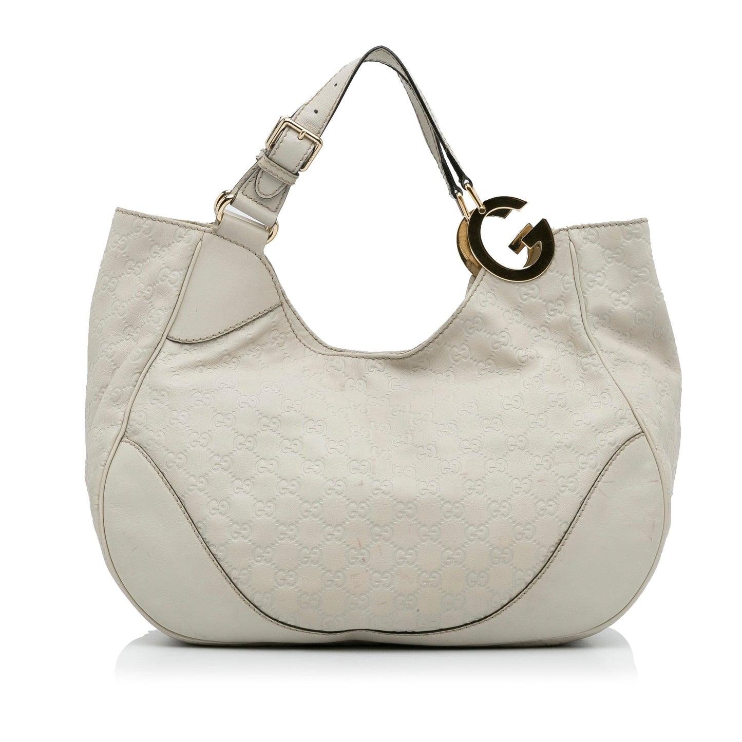 White Gucci Large Guccissima Charlotte Tote