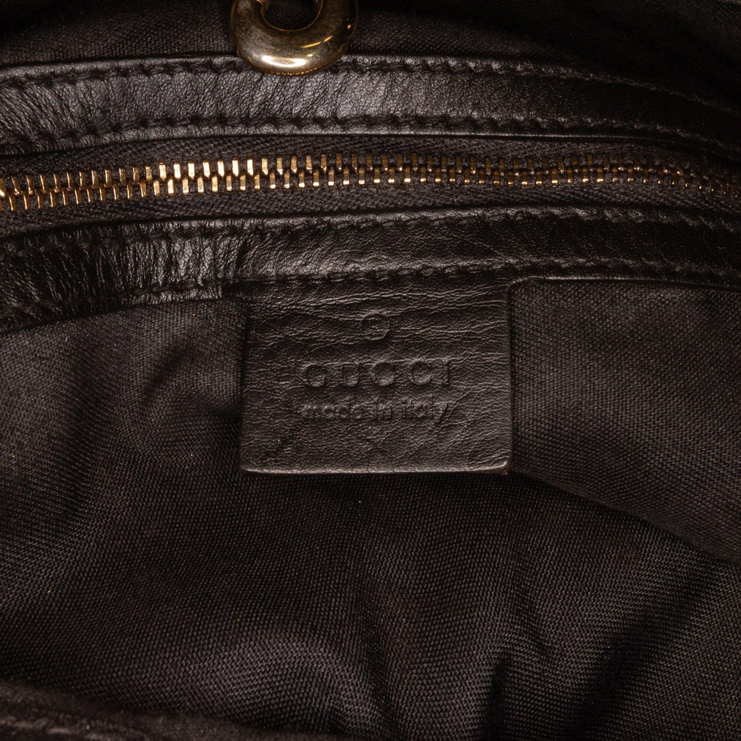 Black Gucci Medium Patent Soho Chain Tote