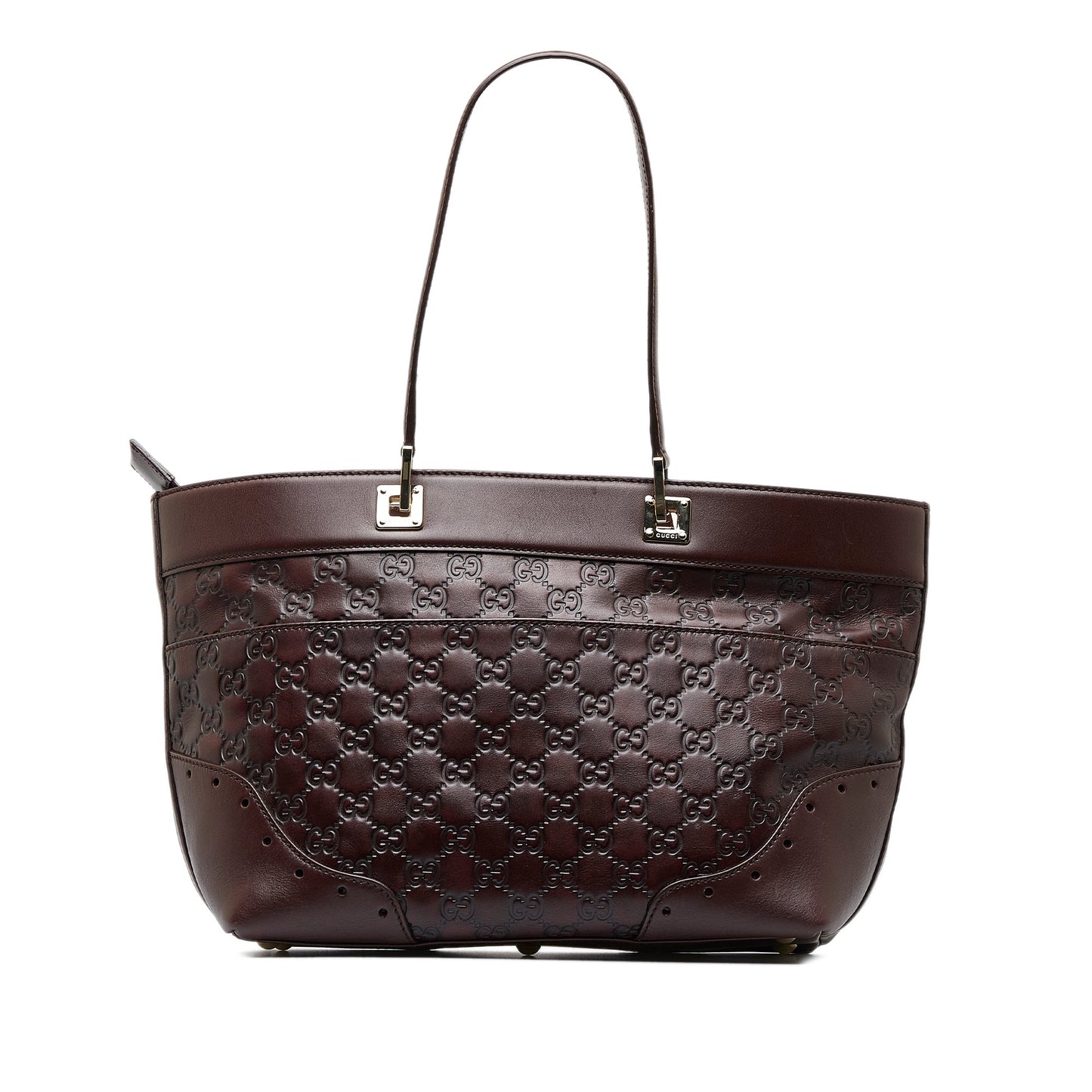 Brown Gucci Guccissima Punch Tote Bag