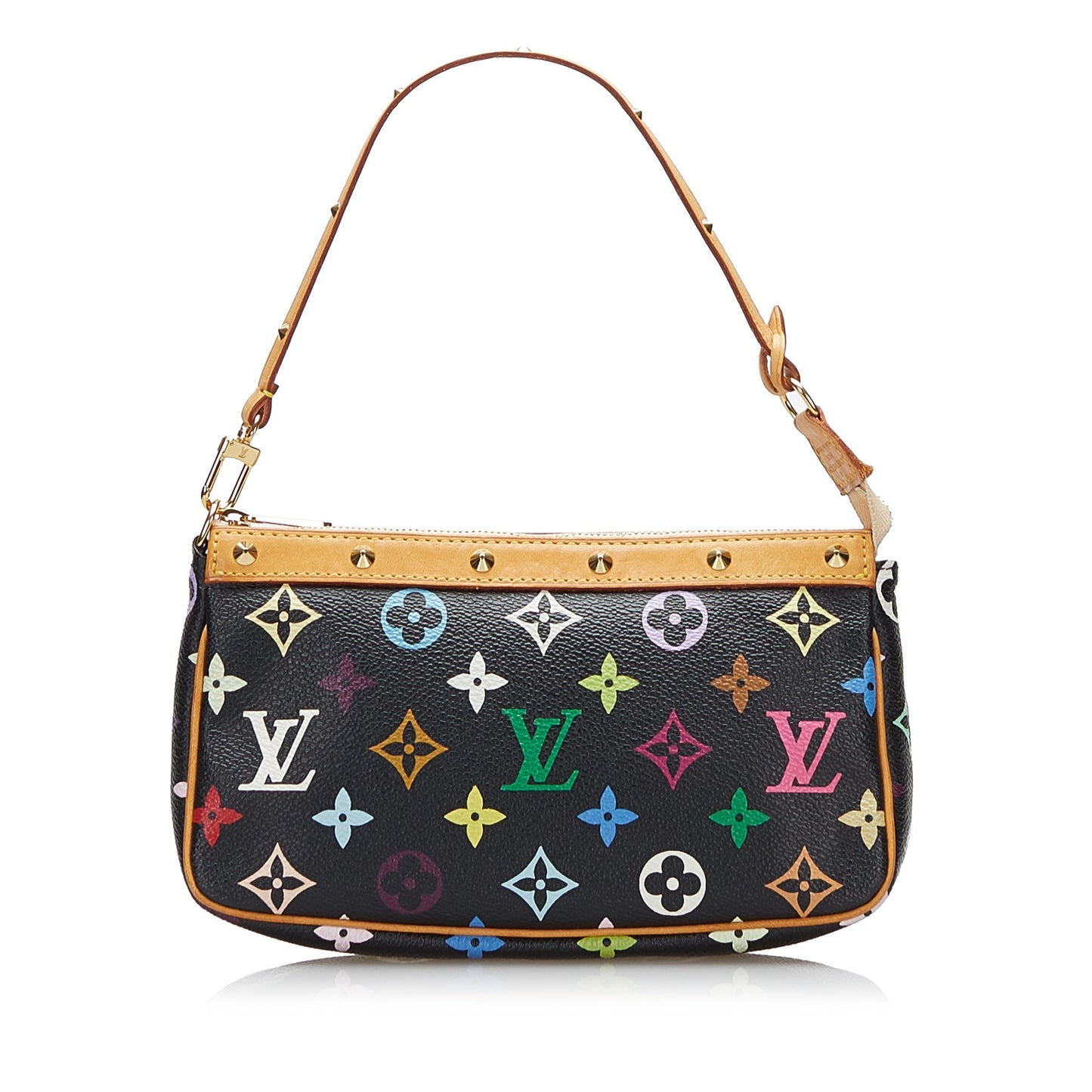 SALE Louis Vuitton Pochette Accessoires Black Multicolor Monogram