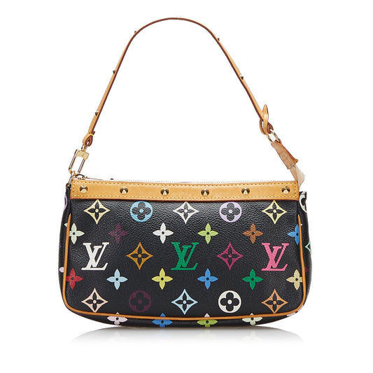 SALE Louis Vuitton Pochette Accessoires Black Multicolor Monogram